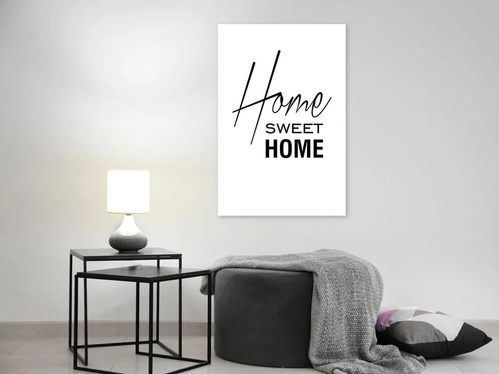 Πίνακας - Black and White: Home Sweet Home (1 Part) Vertical - 40x60