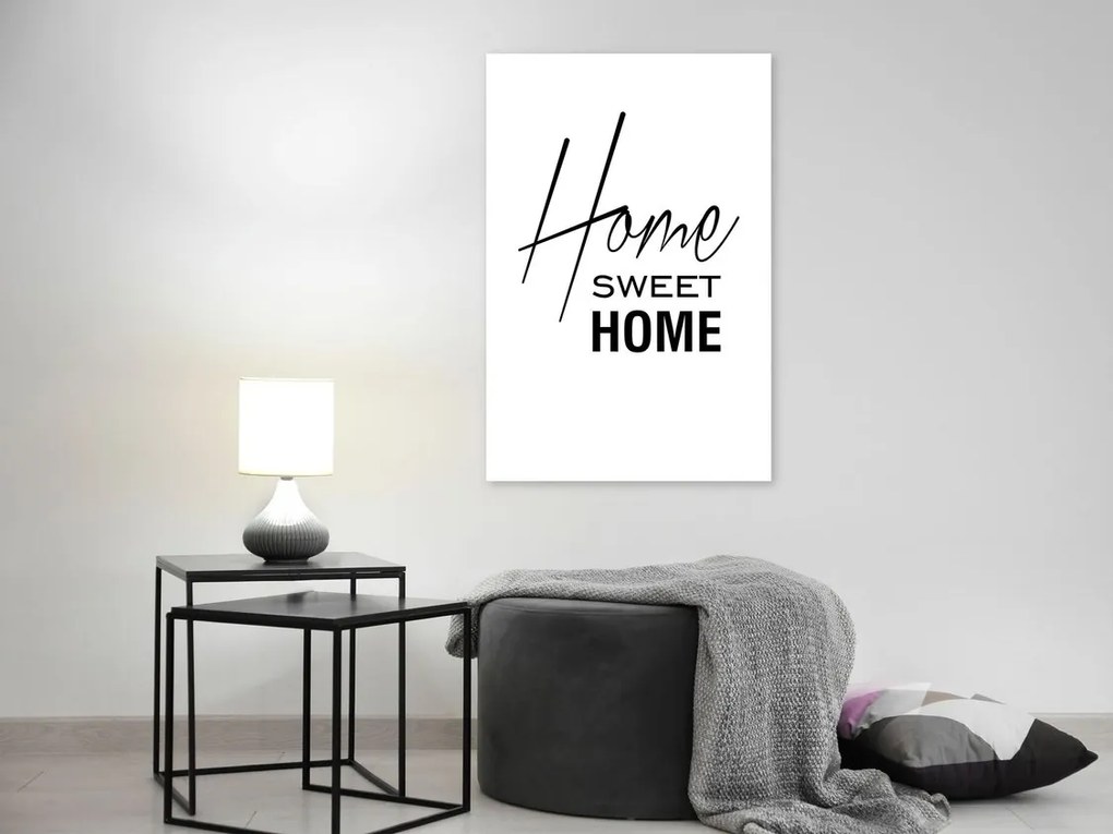 Πίνακας - Black and White: Home Sweet Home (1 Part) Vertical - 80x120