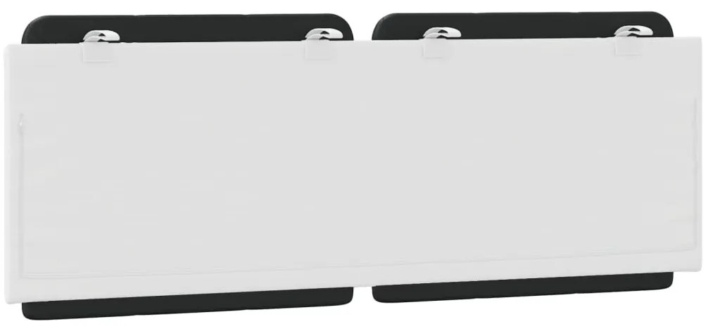 vidaXL Μαξιλάρι για Κεφαλάρι Zadar Μαύρο/λευκό 140 εκ. από Συνθετικό Δέρμα