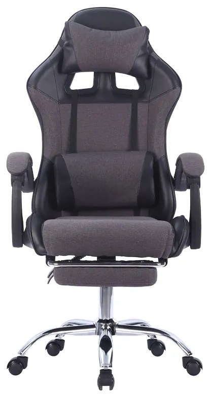 058-000051 Καρέκλα γραφείου Winner gaming pakoworld PVC-ύφασμα μαύρο 61,0x63,0x125,0εκ PU - PP - PVC BLACK, 1 Τεμάχιο
