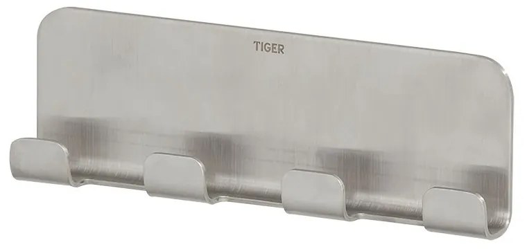 Άγκιστρο Μπάνιου Colar 1314730946 Τετραπλό 2x15,5x4,9cm Brushed Stainless Steel Tiger Ανοξείδωτο Ατσάλι
