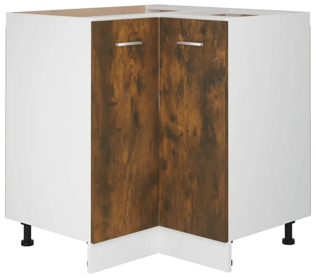 Ντουλάπι Κουζίνας Καπνιστή Δρυς 75,5x75,5x81,5εκ. Επεξεργ. Ξύλο - Καφέ