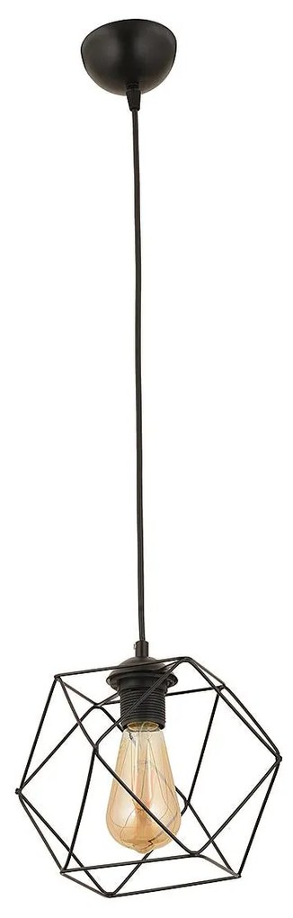 Φωτιστικό Κρεμαστό LOR Μαύρο Μέταλλο 18x80cm