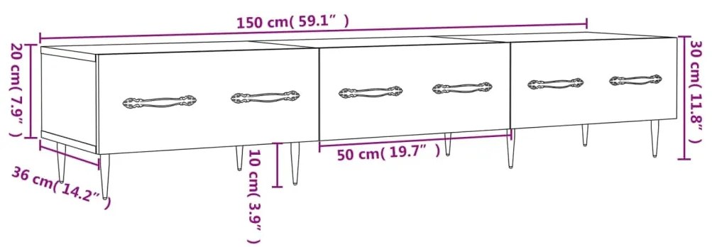 ΈΠΙΠΛΟ ΤΗΛΕΟΡΑΣΗΣ SONOMA ΔΡΥΣ 150X36X30 ΕΚ. ΕΠΕΞΕΡΓΑΣΜΕΝΟ ΞΥΛΟ 829135