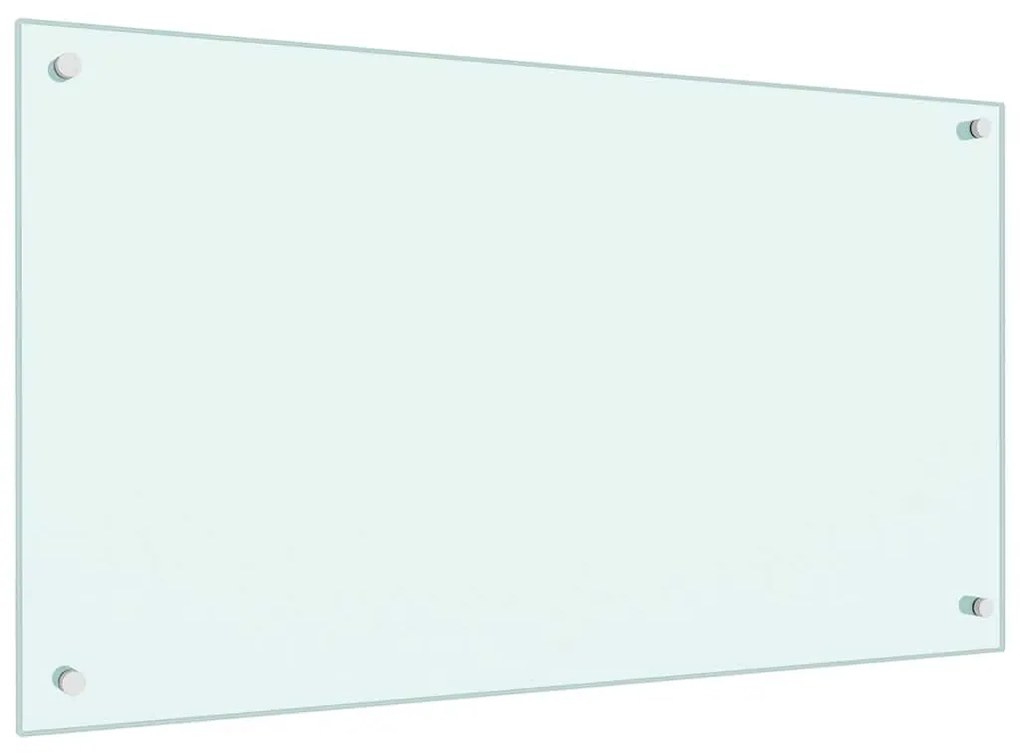 vidaXL Πλάτη Κουζίνας Λευκή 90 x 50 εκ. από Ψημένο Γυαλί