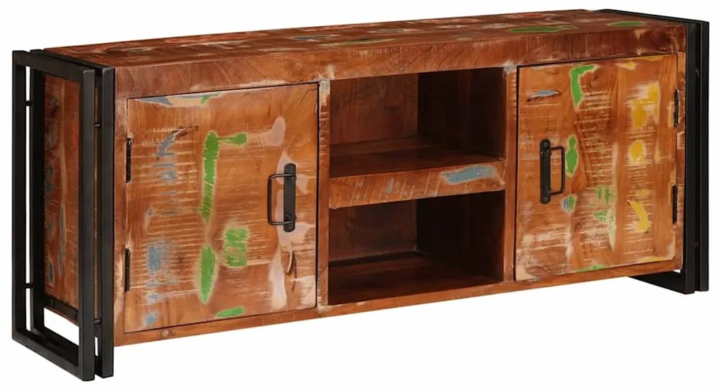 vidaXL Ντουλάπι TV Πολύχρωμο 120 x 30 x 50 cm Μασίφ ανακυκλωμένο ξύλο