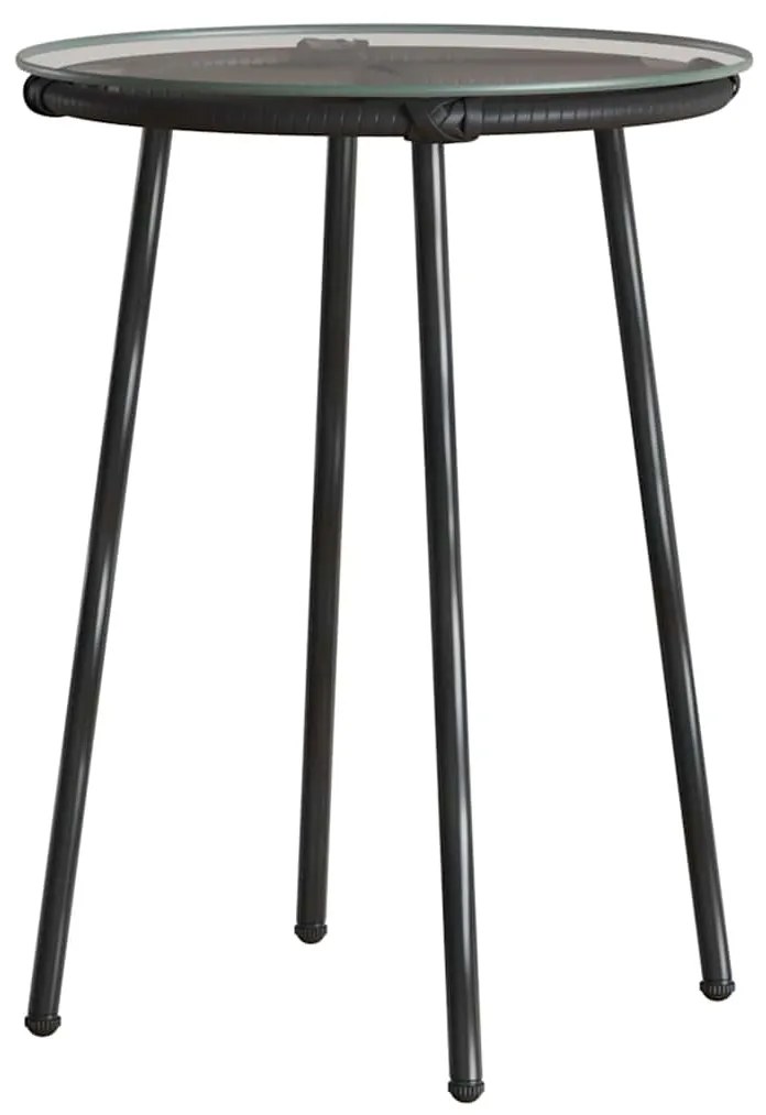 vidaXL Σέτ φαγητού για κήπο 3 pcs Καφέ και Κρέμα συνθετικό ρατάν