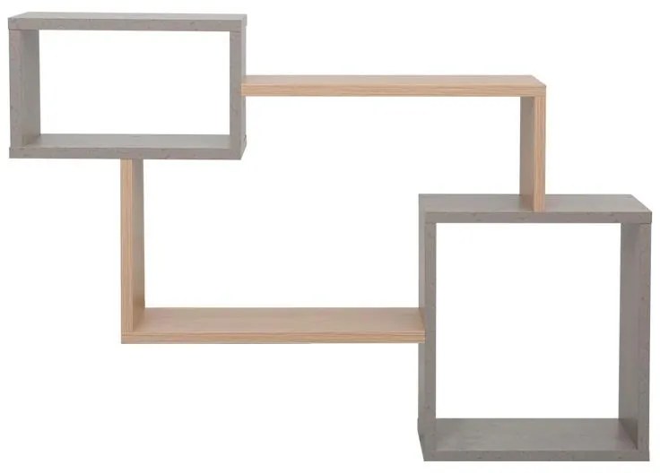 Ράφι τοίχου Beldra σε φυσική με γκρι cement απόχρωση 84x15x57.8εκ 84x15x57.8 εκ.