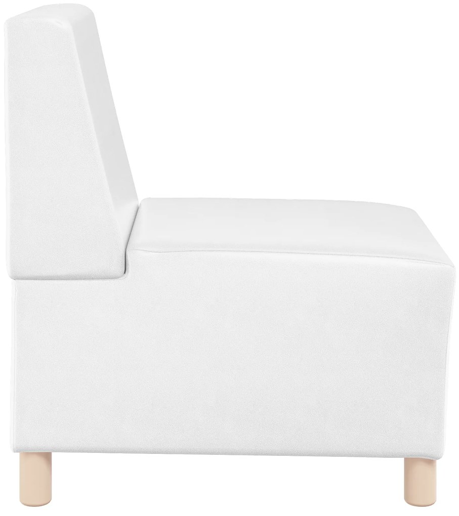 vidaXL Καναπέδες 2 pcs Λευκό 55 x 74 x 82 εκ. Τεχνητό δέρμα