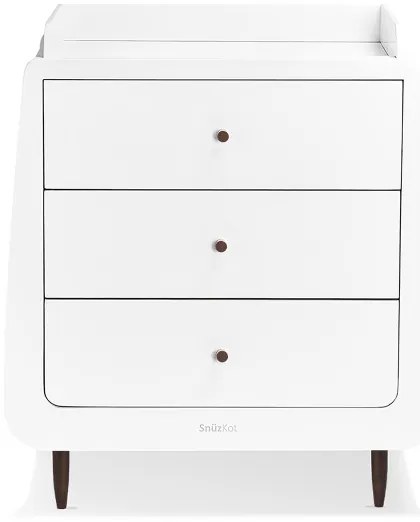 SNUZ Βρεφικό Κρεβάτι & Αλλαξιέρα SNUZKOT CHANGER EBONY