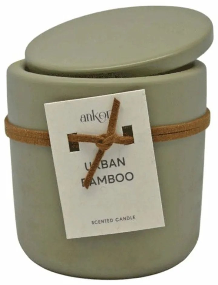 Αρωματικό Κερί Σε Δοχείο Urban Bamboo 833108 8,8x8,8x10cm Olive Ankor Cement