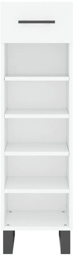 vidaXL Παπουτσοθήκη Γυαλιστερό Λευκό 30x35x105 εκ. Επεξεργασμένο Ξύλο