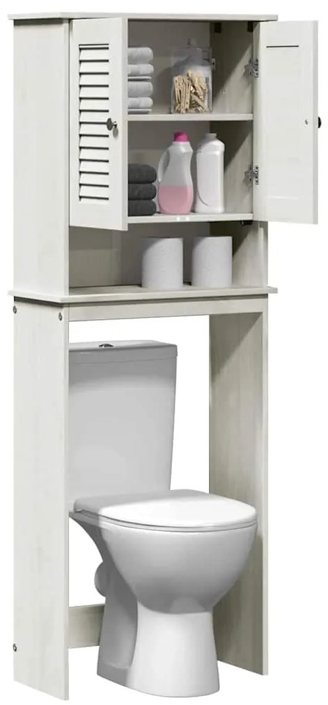 vidaXL Ντουλάπα τουαλέτας VIGO Λευκό και Αντίκα Λευκό 60 x 27 x 161 εκ