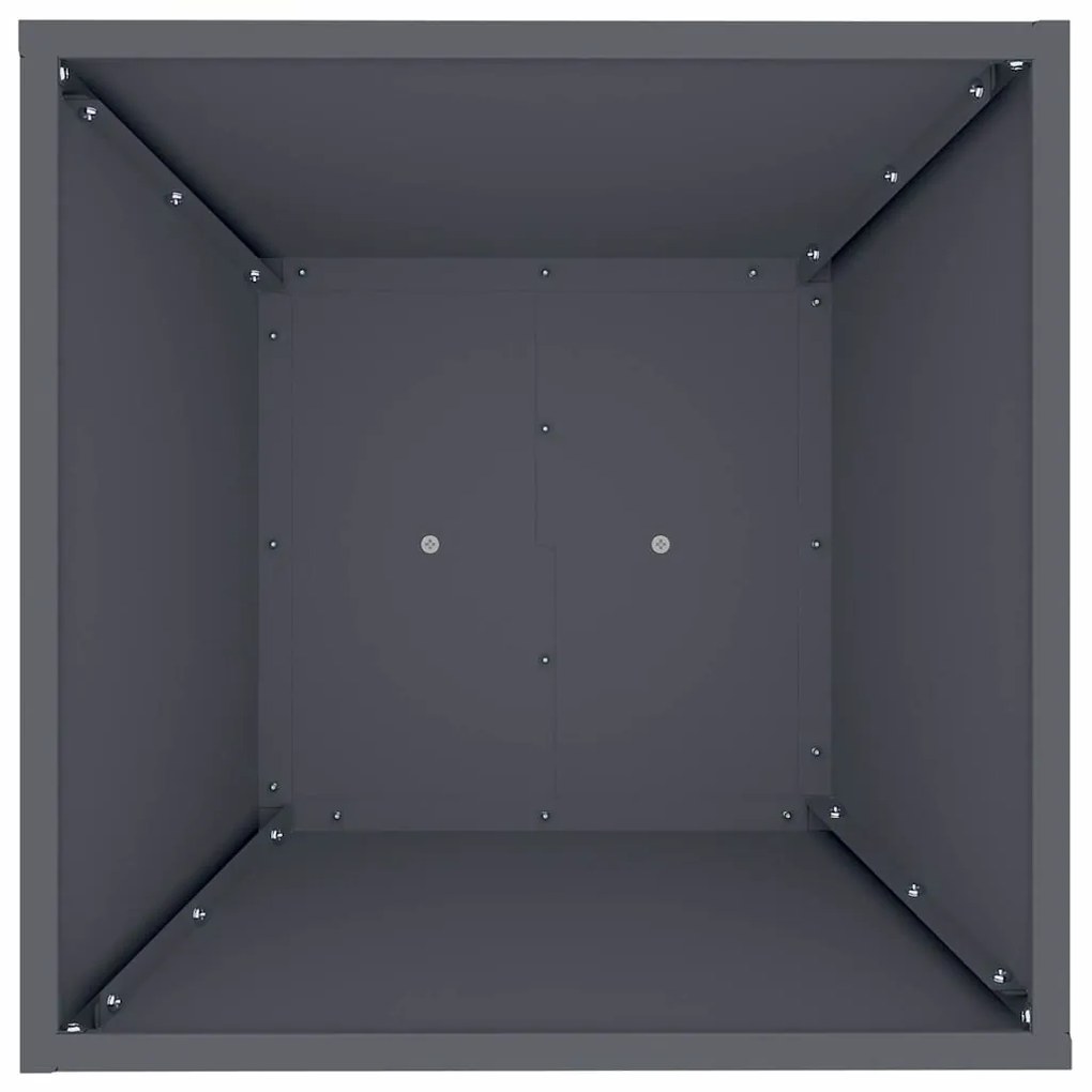 vidaXL Γλάστρα Πυλώνας Ανθρακί 40 x 40 x 100 cm Ατσάλι