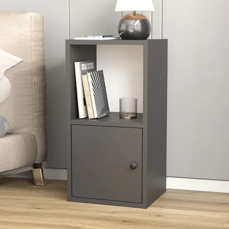 Megapap Κομοδίνο Vito Ανθρακί 34x30x66,4εκ.