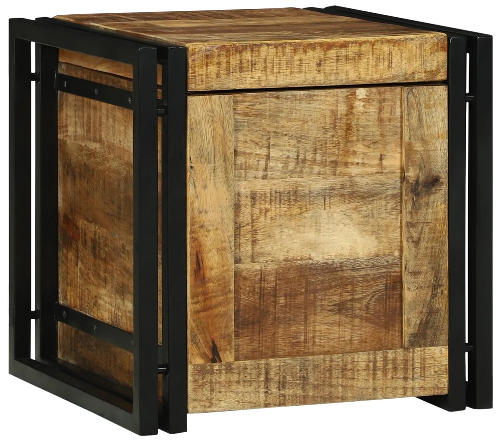 vidaXL κουτί αποθήκευσης  40x40x40 εκ. μασίφ τραχύ ξύλο μάνγκο