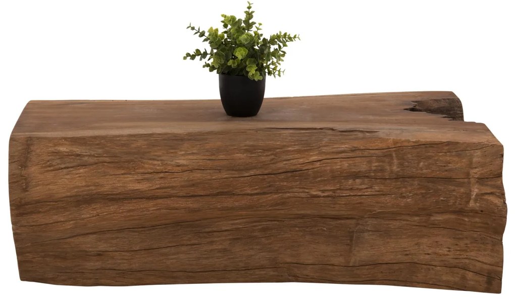 Τραπεζάκι σαλονιού TORANKU C9796 Μασίφ Κορμός TEAK σε Φυσικό 94x57x31 εκ.