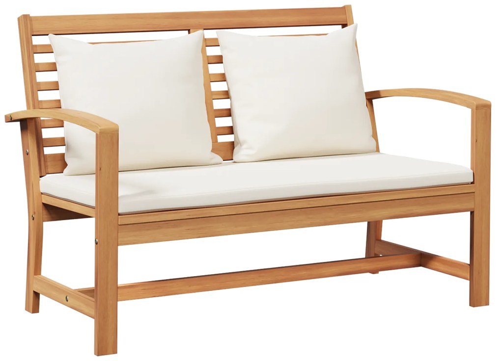 vidaXL Παγκάκι κήπου Φυσικό 110 x 64 x 76.5 εκ Μασίφ ξύλο teak