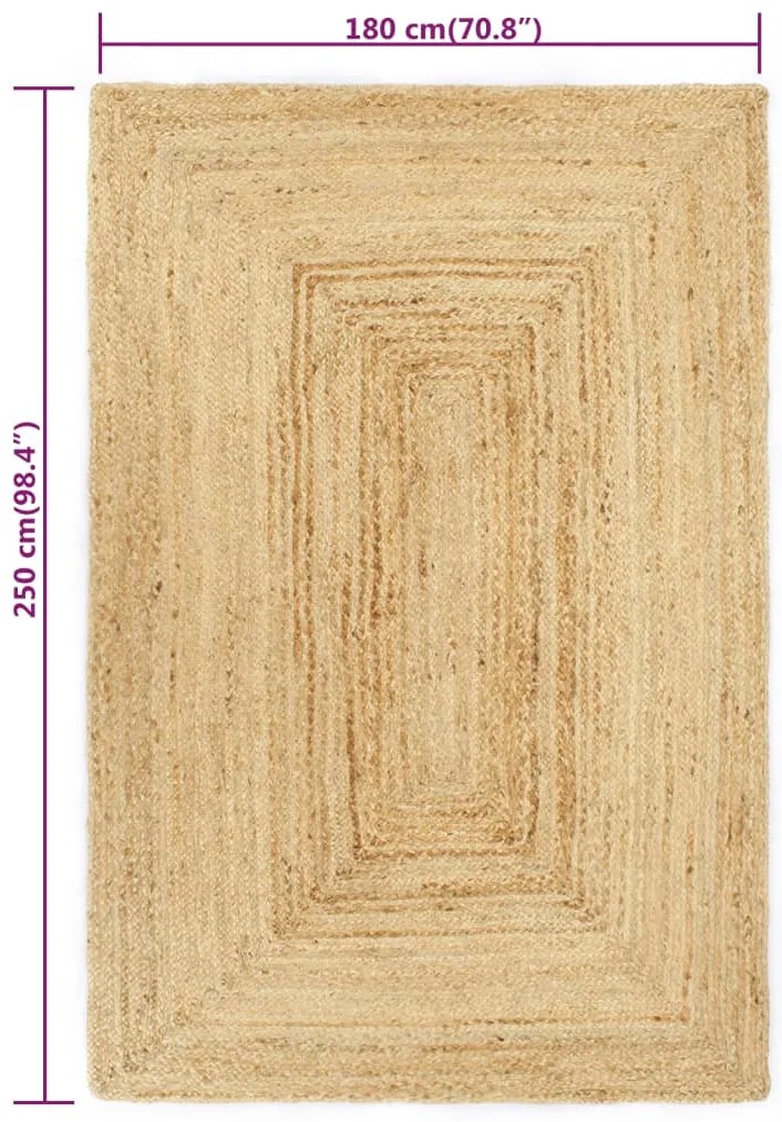 vidaXL Χαλί Χειροποίητο 180 x 250 εκ. από Γιούτα