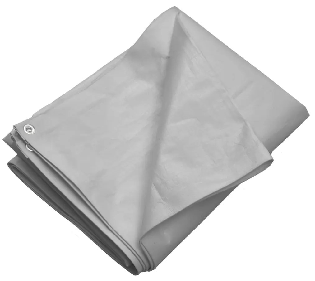 vidaXL Μουσαμάς Γκρι 260 γρ./μ.² 6x6 μ. από HDPE