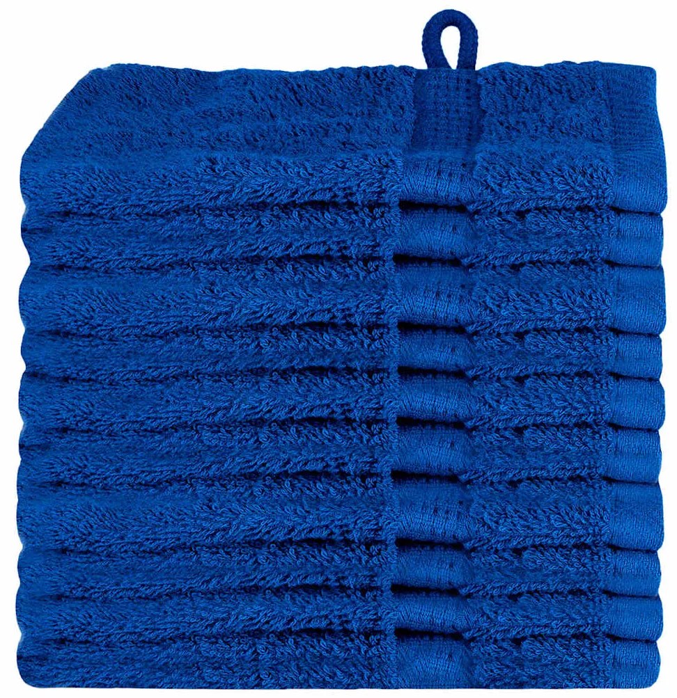 vidaXL Πετσέτες Προσώπου SOLUND 10 pcs Μπλε Βαμβάκι