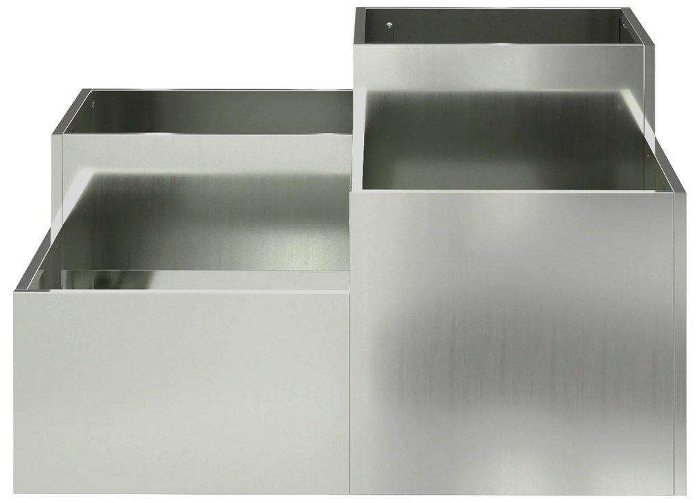 vidaXL Γλάστρα Κήπου 100x100x48 εκ Γαλβανισμένο Ατσάλι