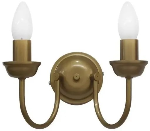 Απλίκα Φωτιστικό Τοίχου 2xE14 IP20 Heronia-01-0369-Χρυσό 01-0369