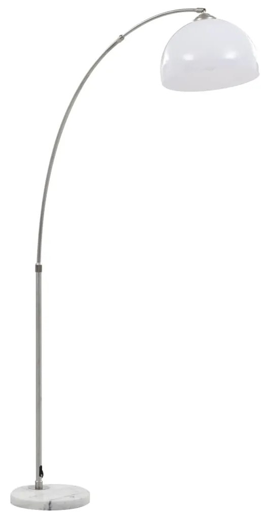 vidaXL Φωτιστικό Δαπέδου Τοξωτό Ασημί 200 εκ. 60 W E27