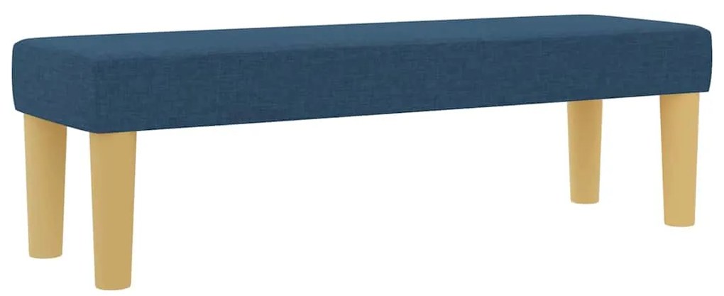 vidaXL Κρεβάτι με ελατήρια με στρώμα Μπλε 200 x 200 cm ύφασμα