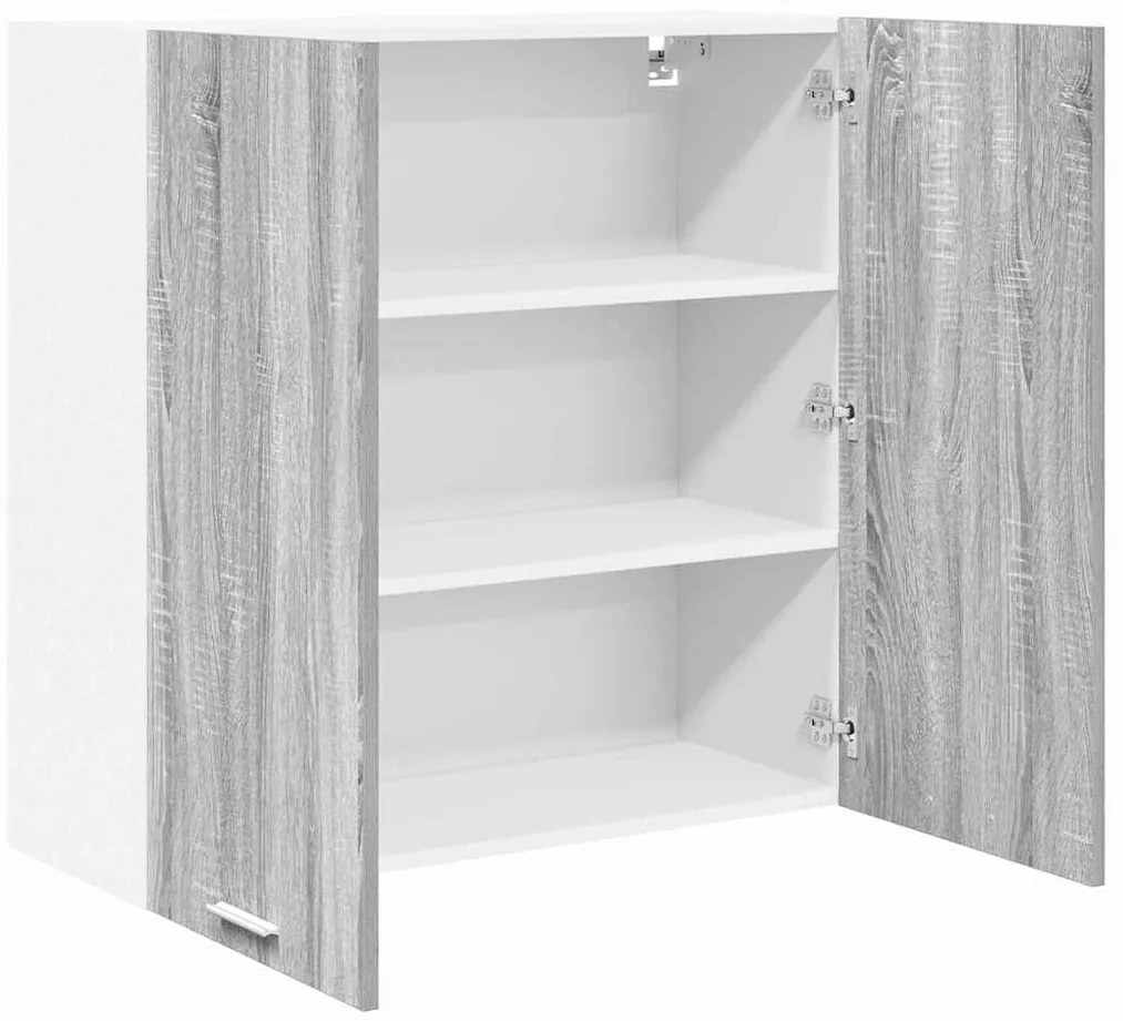 vidaXL Κρεμαστό ντουλάπι με αποθήκευση Γκρίζο Σονομα 80 x 31 x 80 εκ.