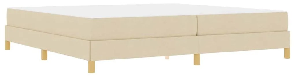 vidaXL Κρεβάτι με ελατήρια Κρέμα, Καφέ 200 x 200 cm