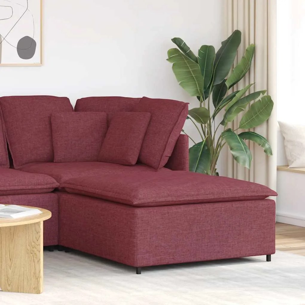 vidaXL Υποπόδιο Καναπέ Κόκκινο 100 x 100 x 48 εκ.