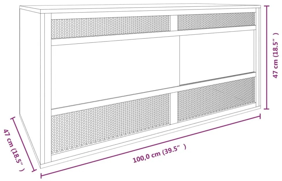 vidaXL Ενυδρείο Ερπετών 100 x 47 x 47 εκ. από Επεξεργασμένο Ξύλο