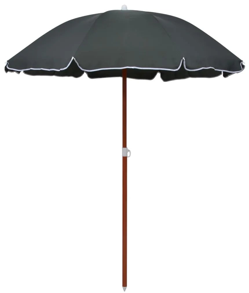 Ομπρέλα Ανθρακί 180 εκ. με Ατσάλινο Ιστό