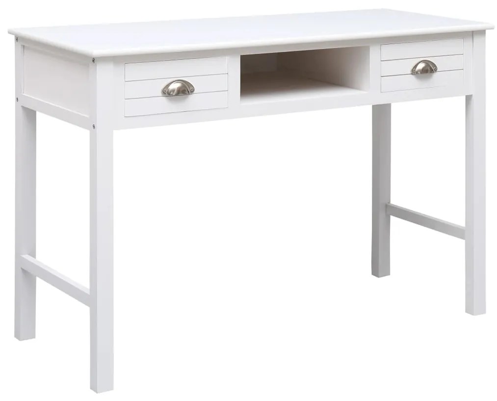 vidaXL Γραφείο Λευκό 110 x 45 x 76 εκ. Ξύλινο