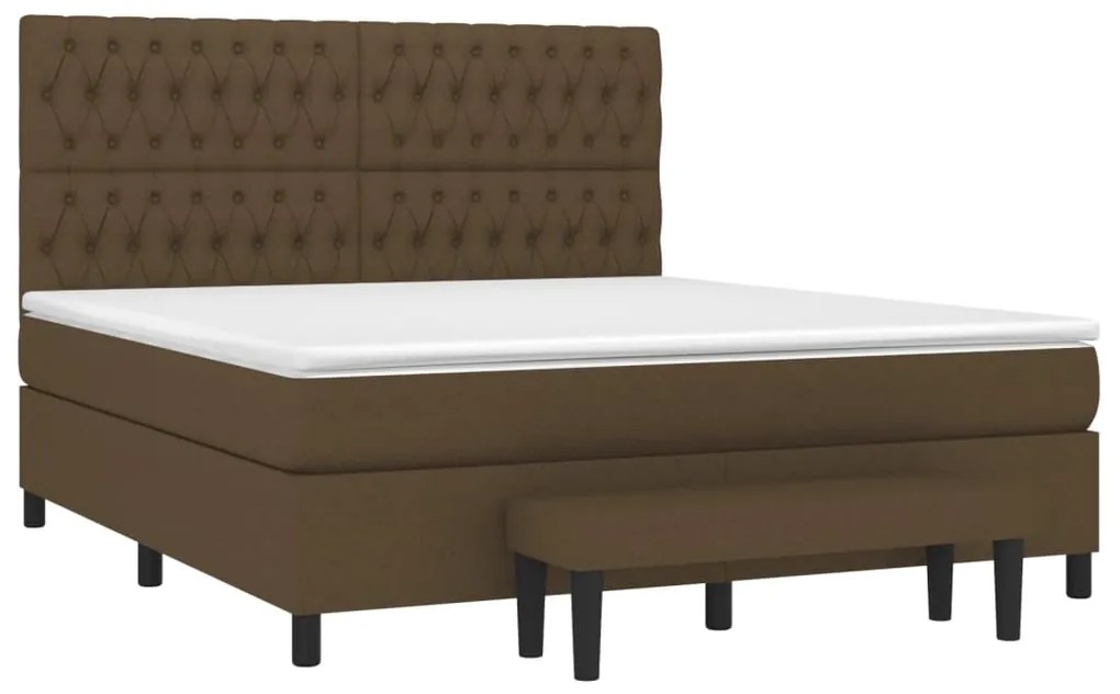 ΚΡΕΒΑΤΙ BOXSPRING ΜΕ ΣΤΡΩΜΑ ΣΚΟΥΡΟ ΚΑΦΕ 180X200 ΕΚ ΥΦΑΣΜΑΤΙΝΟ 3136856