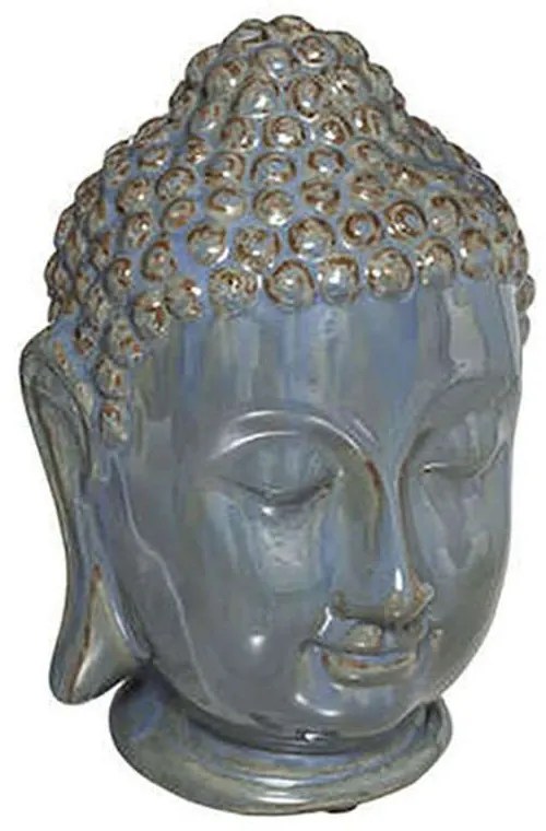 Διακοσμητικό Κεφάλι Βούδα 07.182324B 25cm Blue Ceramic