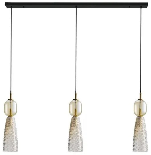 Κρεμαστό Φωτιστικό Οροφής 3xE14 40W IP20 Μαύρο 23009 Zambelis-23009-Μαύρο 23009