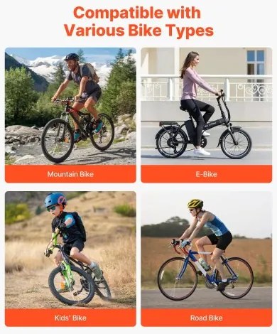 VEVOR Floor Bike Rack for 3-Inch Tire Width Grid Bike Rack 6-Bicycle Capacity