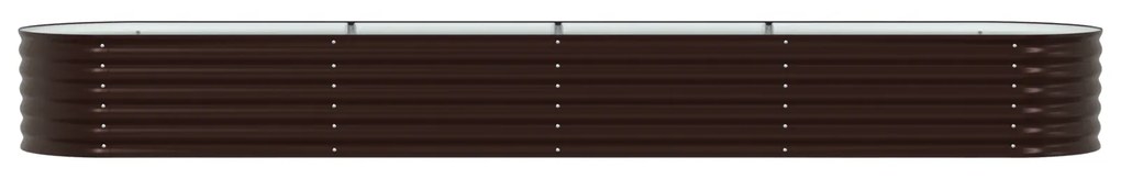 vidaXL Υψωμένο Παρτέρι για Κήπο Καφέ 400x80x44 εκ σε Γαλβανισμένο Χάλυβα