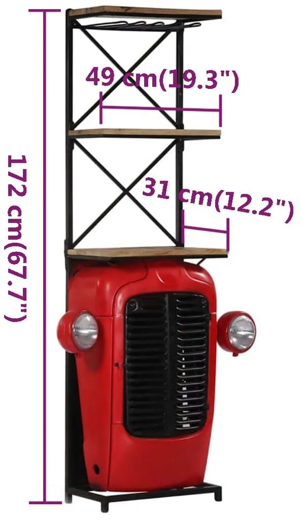 ΚΑΒΑ ΚΡΑΣΙΩΝ ΜΕ ΌΨΗ ΤΡΑΚΤΕΡ 49X32X183 ΕΚ. ΑΠΟ ΜΑΣΙΦ ΞΥΛΟ ΜΑΝΓΚΟ 247871