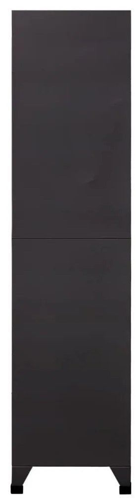 Φοριαμός Ανθρακί και Λευκό 90 x 40 x 180 εκ. Ατσάλινος 339832