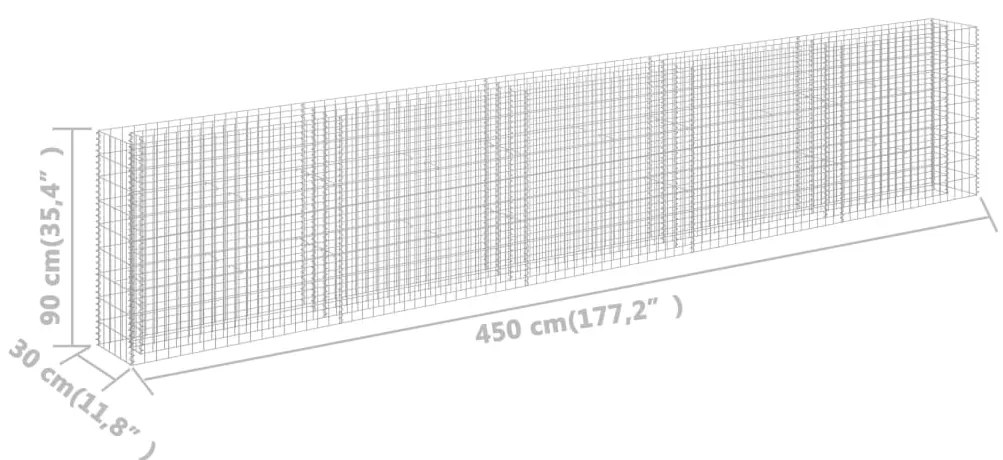 ΣΥΡΜΑΤΟΚΙΒΩΤΙΟ-ΓΛΑΣΤΡΑ ΥΠΕΡΥΨΩΜΕΝΗ 450X30X90 ΕΚ. ΓΑΛΒ. ΧΑΛΥΒΑΣ 145647