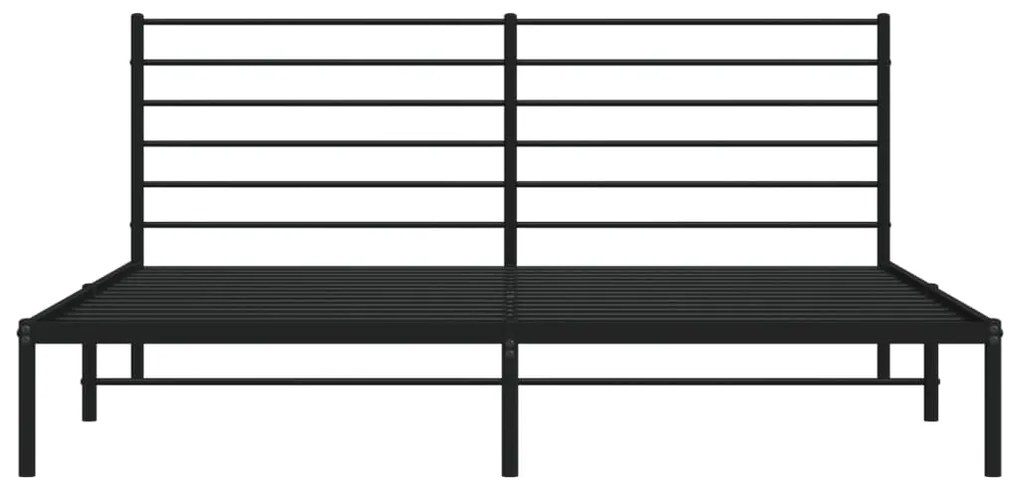 ΠΛΑΙΣΙΟ ΚΡΕΒΑΤΙΟΥ ΜΕ ΚΕΦΑΛΑΡΙ ΜΑΥΡΟ 180 X 200 ΕΚ. ΜΕΤΑΛΛΙΚΟ 352323