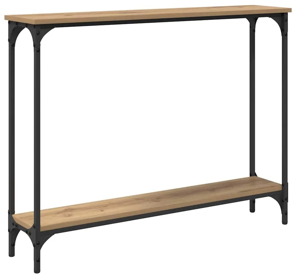 vidaXL Τραπέζι κονσόλας με ράφι Artisan Oak 101 x 23 x 15,5 εκ.