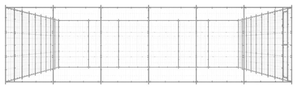 vidaXL Κλουβί Σκύλου Εξωτερικού Χώρου 65,34 μ² από Γαλβανισμένο Χάλυβα