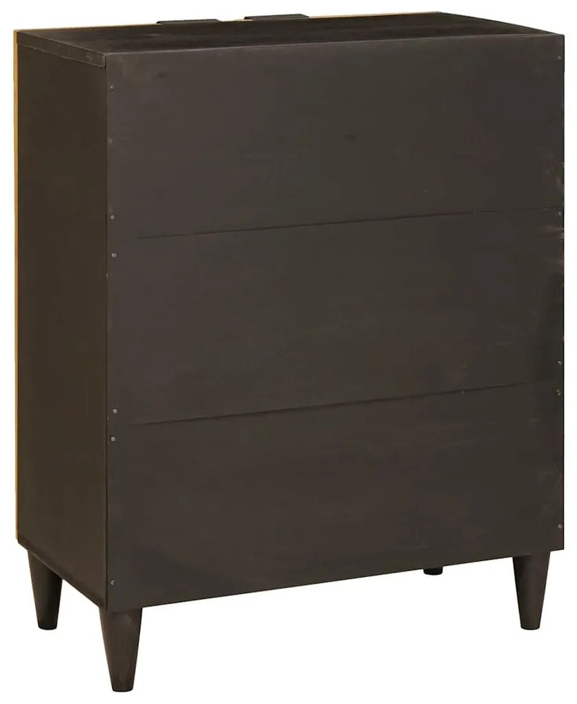 vidaXL Πλαϊνό γραφείο Μαύρο και Χρυσό 60 x 33 x 75 cm
