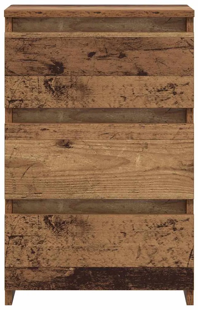 vidaXL Κομοδίνα 2 τεμ. Όψη Παλαιού Ξύλου 40x35x62,5 εκ. από Επεξ. Ξύλο