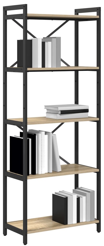 vidaXL Βιβλιοθήκη Sonoma Δρυς 60 x 30 x 153 εκ Επεξεργασμένο ξύλο