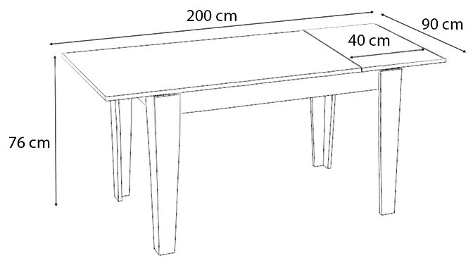 ΤΡΑΠΕΖΙ HELMUT MEGAPAP ΕΠΕΚΤΕΙΝΟΜΕΝΟ ΧΡΩΜΑ ΚΑΡΥΔΙ 160/200X90X76ΕΚ.